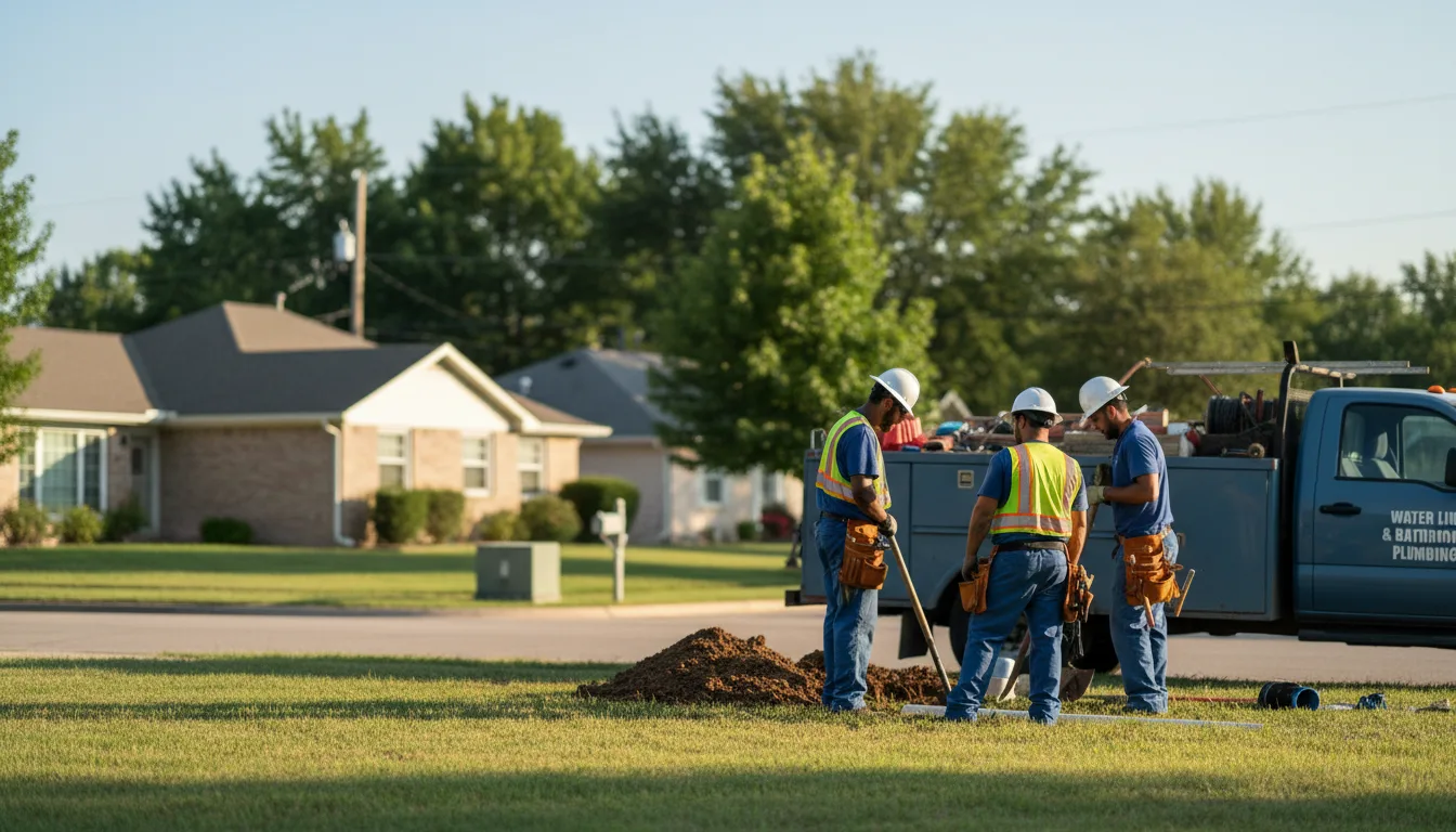 Residential water line and bathroom plumbing service in Young America, IN